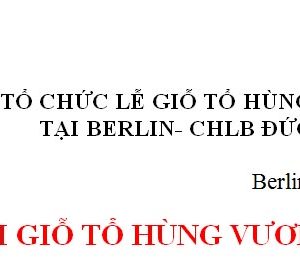 Thư mời Giỗ Tổ Hùng Vương tại Berlin